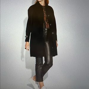 <SOLD> Coach luxury women’s black lightweight wool coat in size 2.